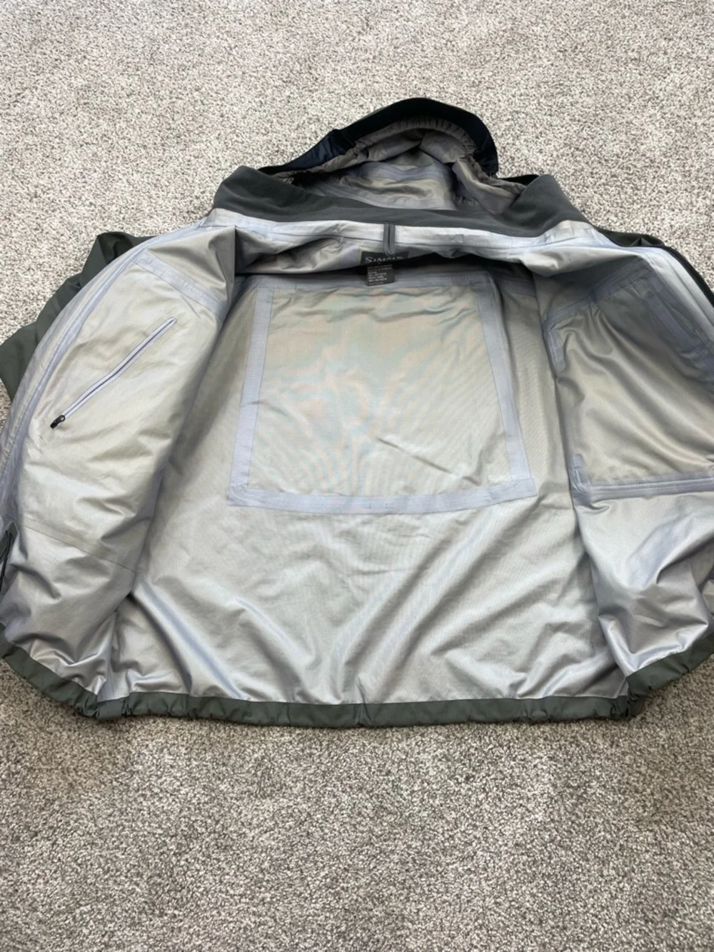 Simms G3 Fishing Wading Gore Tex XCR men’s jacket, size XL, waterproof with hood